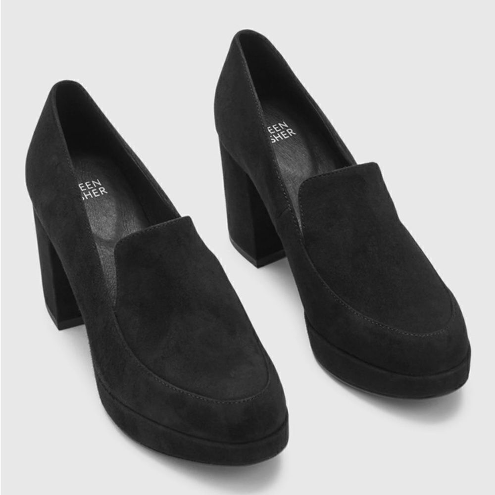 Eileen Fisher Becon Suede Platform Pumps